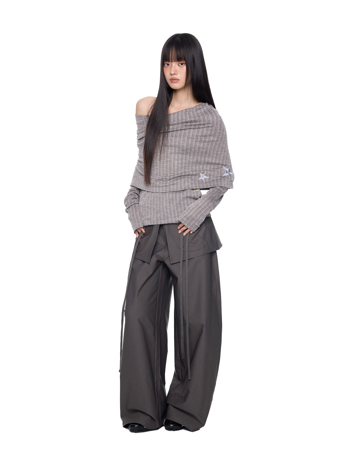 Pocket Wide-Leg Pants EZK0100