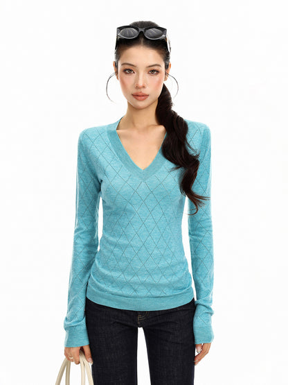 V-Neck Knit Top BGS0054