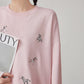 Pony Embroidered Long Sleeve Sweatshirt / Loose Shorts FER0086