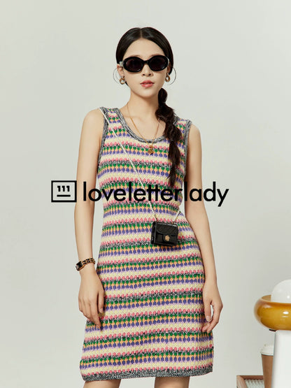 Summer Knit Vivid Color Dress LLA0127