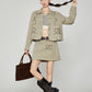 Retro Rope Embroidered Jacket / Mini Skirt FER0391