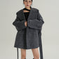 Open Collar Long Coat SRS0414