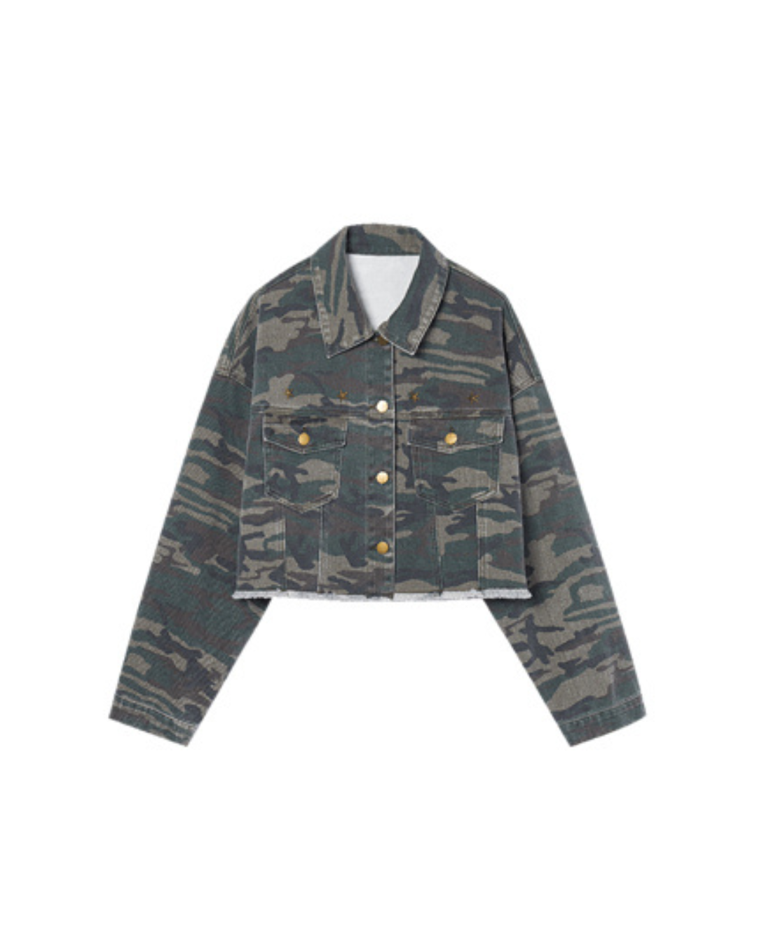 Camouflage denim jacket IMO0043