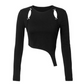 Espam Cutout Long Sleeve T-Shirt MLD0032