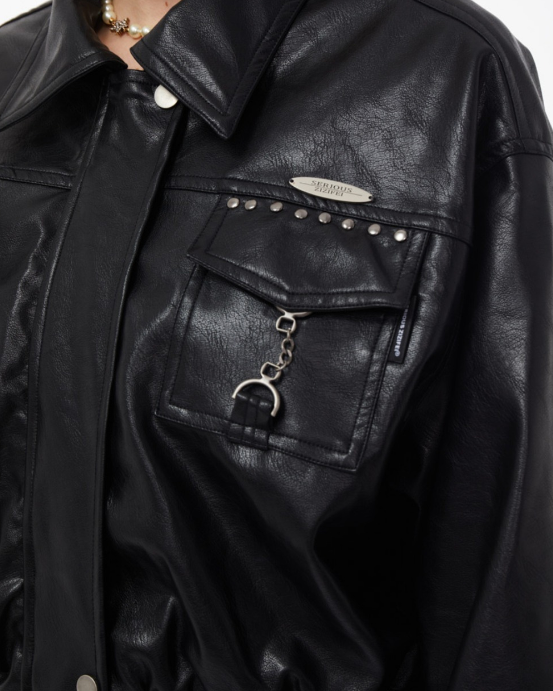 Black Leather Jacket ZZF0103