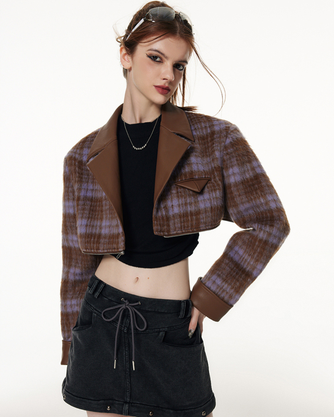 Plaid Panel Jacket VSE0003