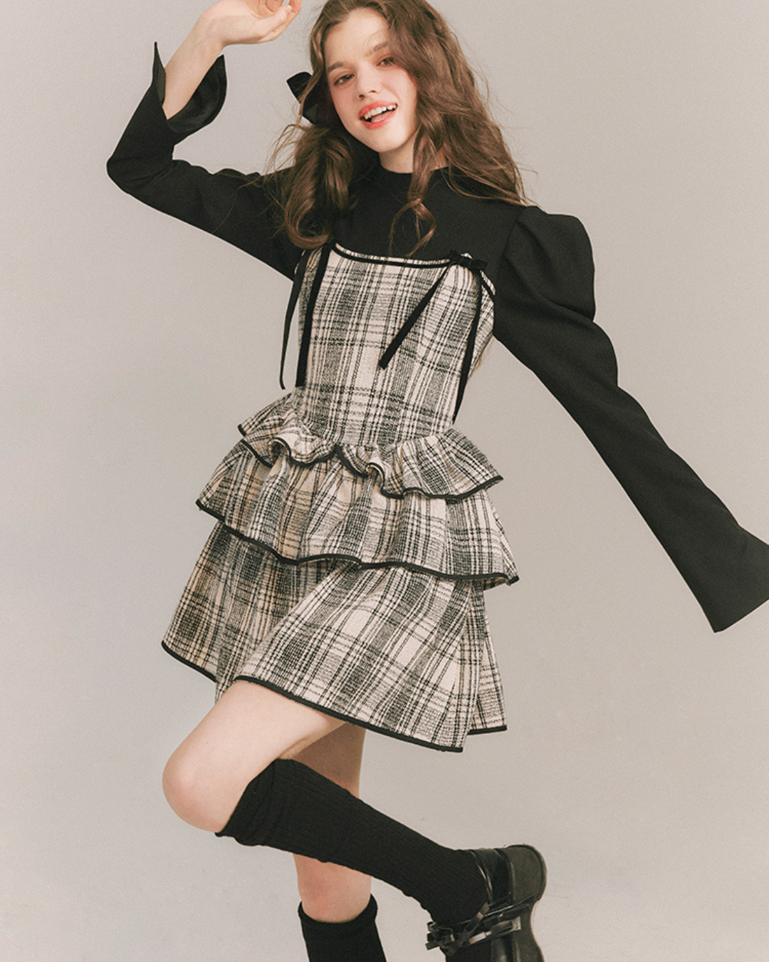 Checkered Two-Piece Dress GOU0035