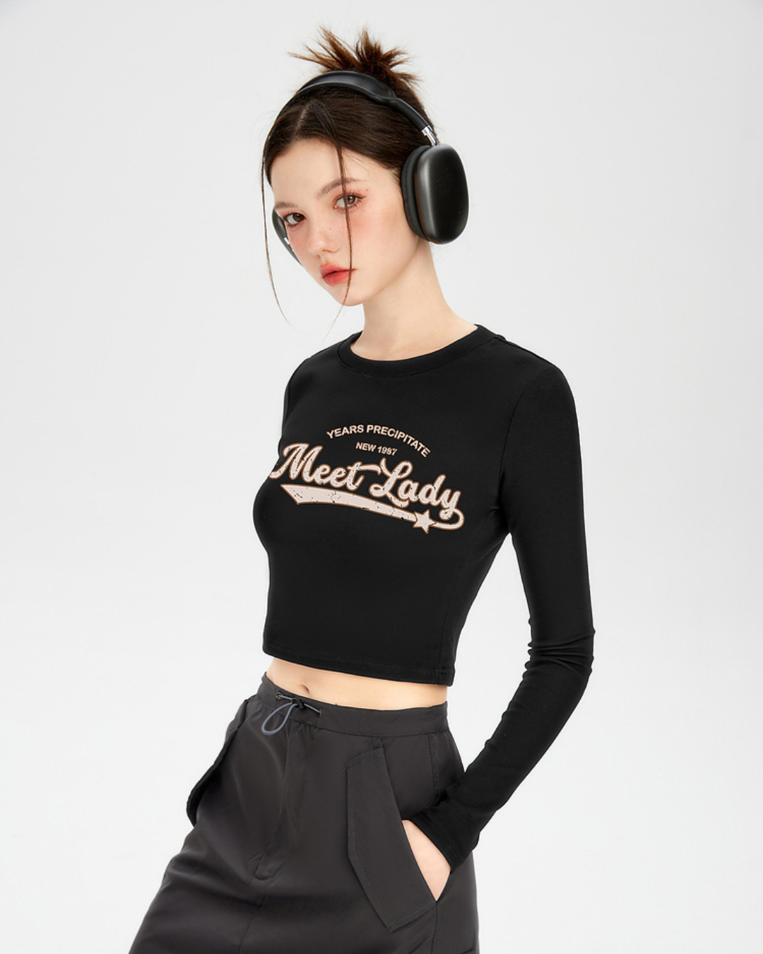 Printed Logo Long Sleeve T-Shirt MLD0016