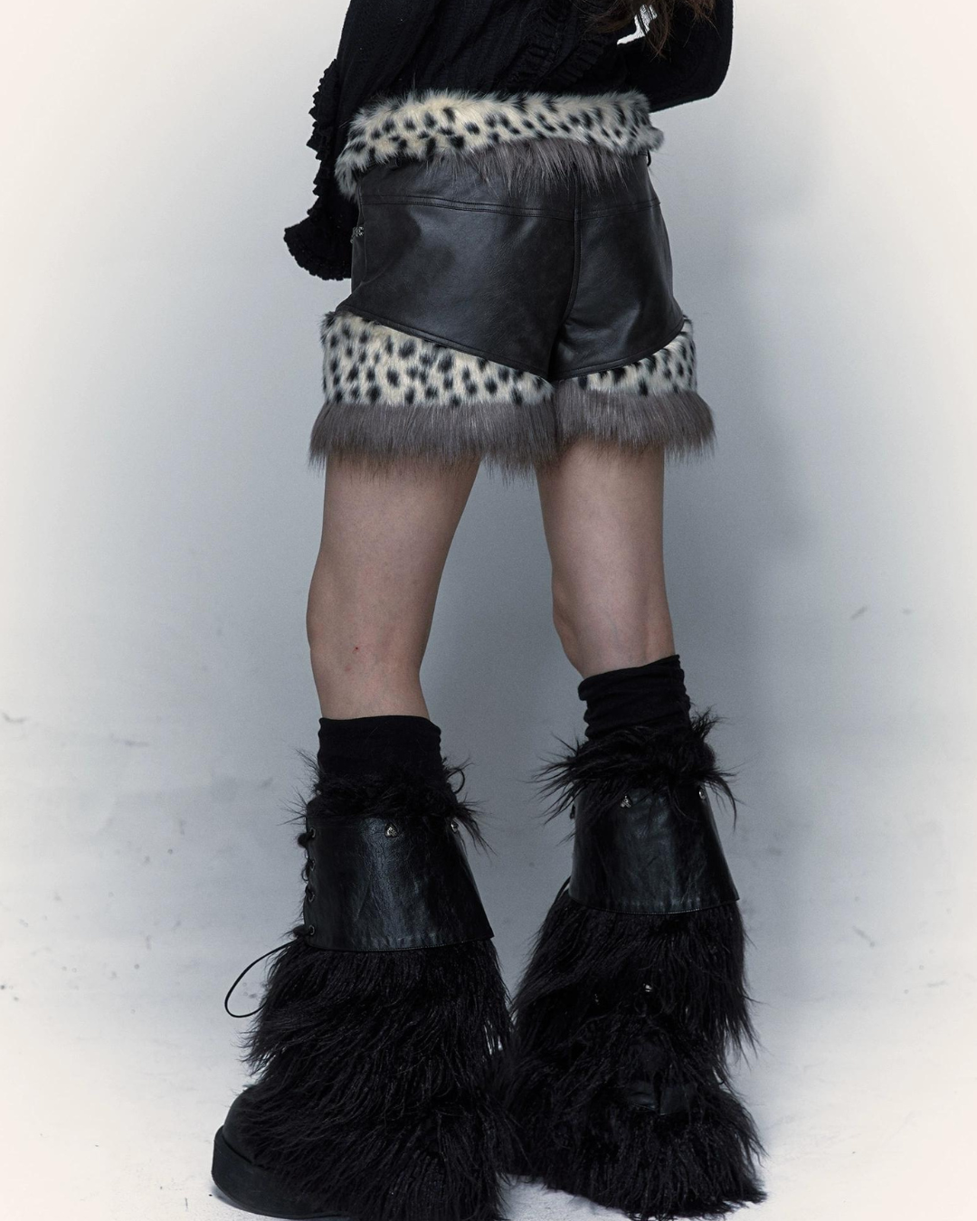 Leather Docking Dalmatian Fur Pants NOR0033