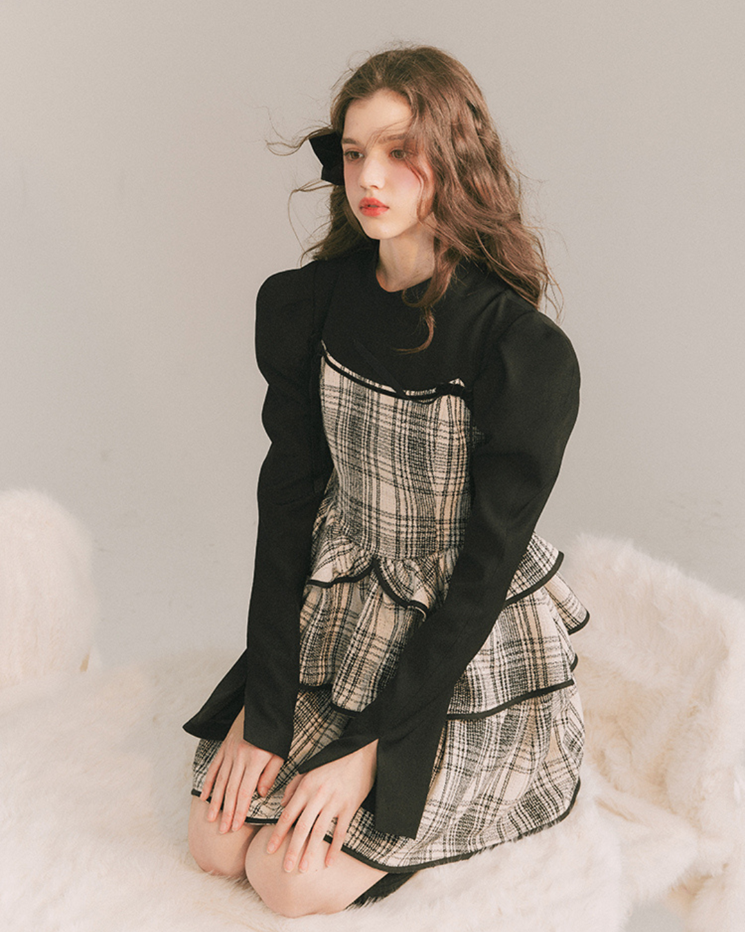 Checkered Two-Piece Dress GOU0035