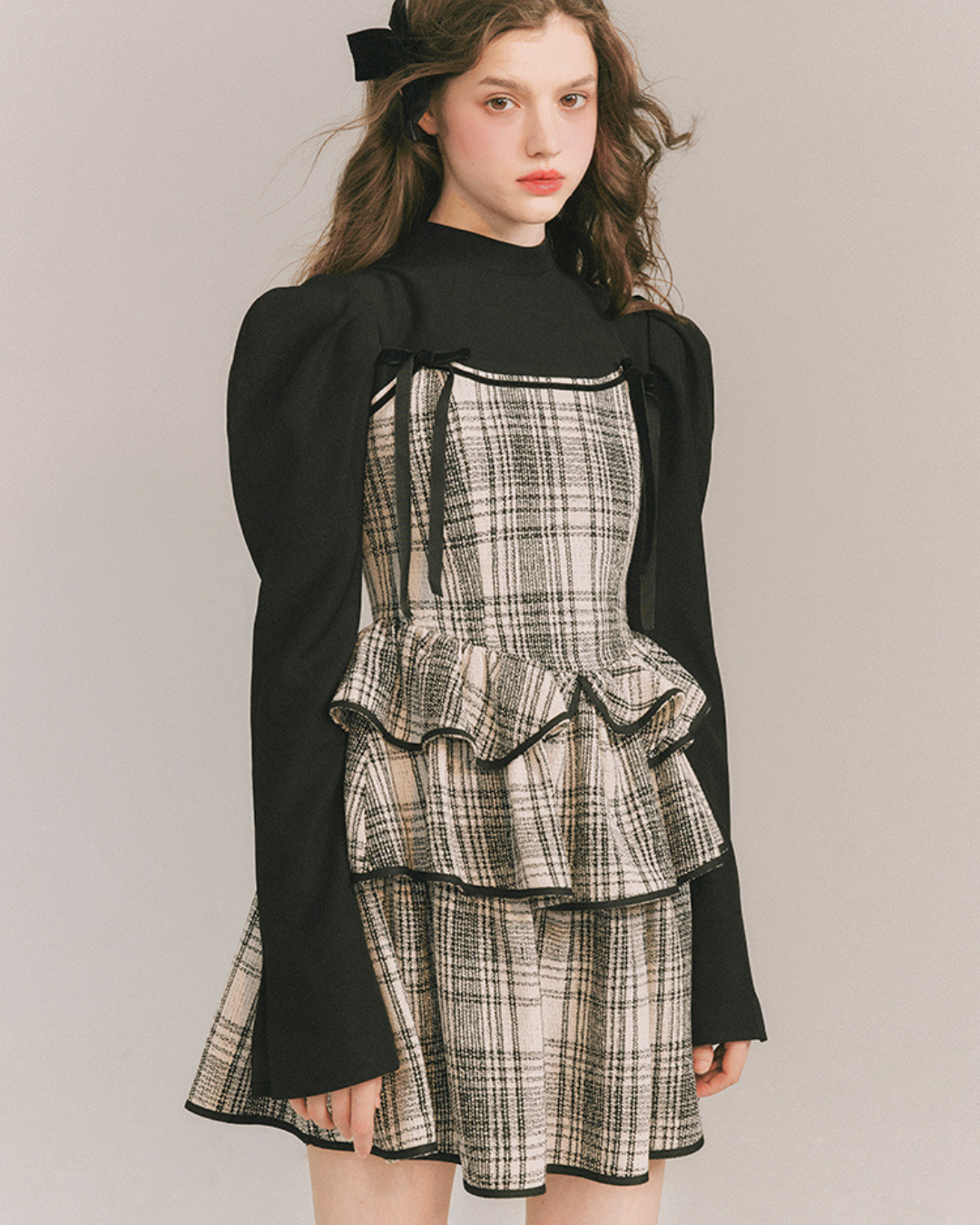 Checkered Two-Piece Dress GOU0035