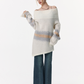 Off Shoulder Sweater & Muffler VSE0026