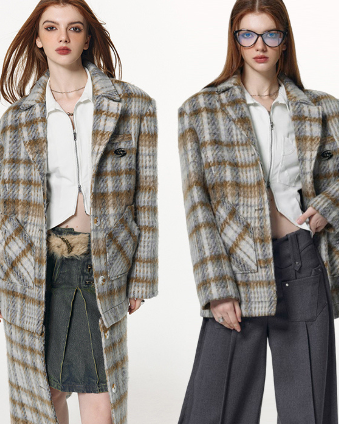 Removable Plaid Jacket VSE0013