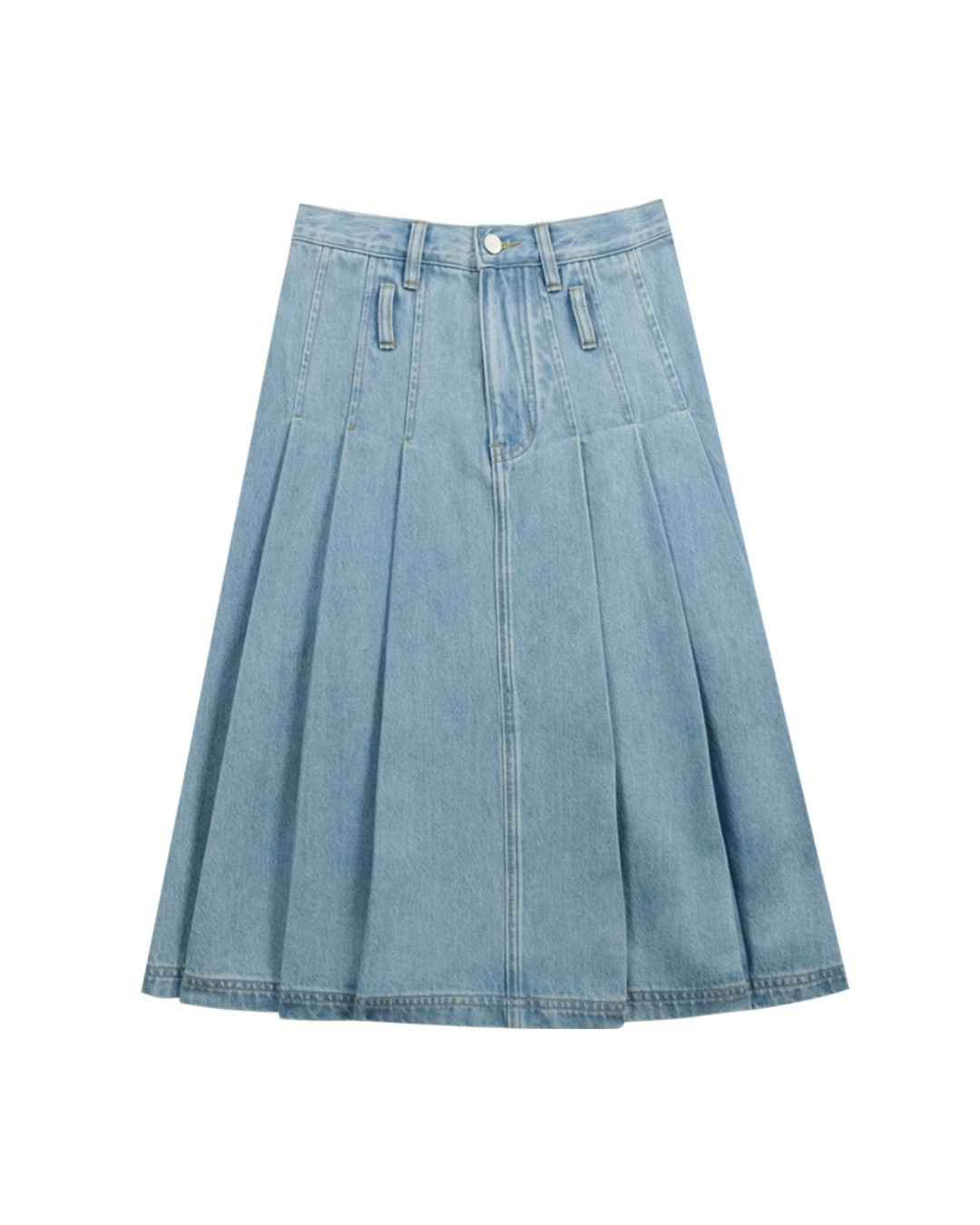 Pleated Denim Skirt ZZF0155