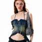 Ruffled Neck Short Camisole VSE0039