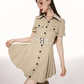 A Line Pleated Dress IMO0010