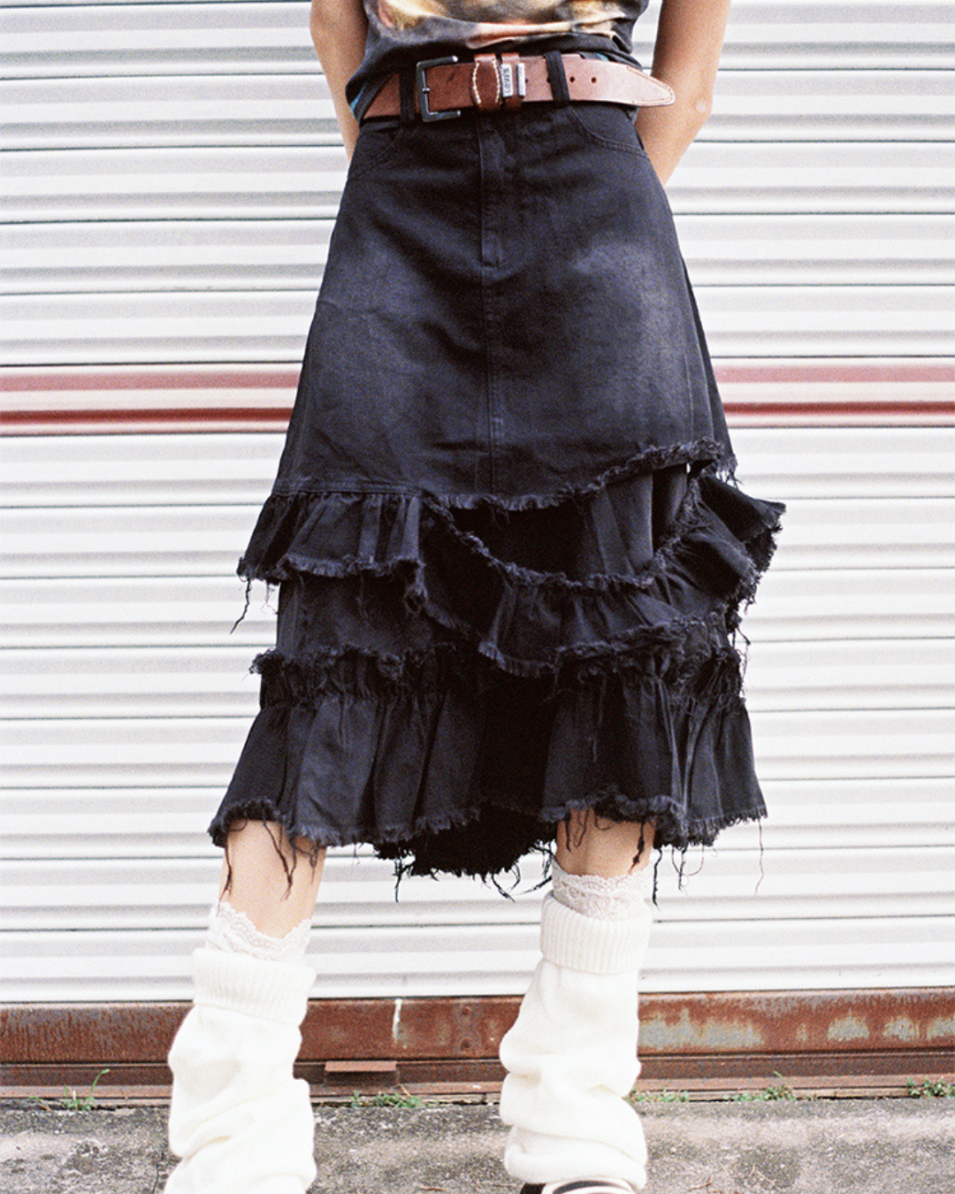 Old denim skirt CRC0053