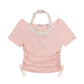 Ruffled Neck Tops ZZF0142