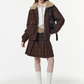 College Style Plaid Jacket & Skirt VSE0015