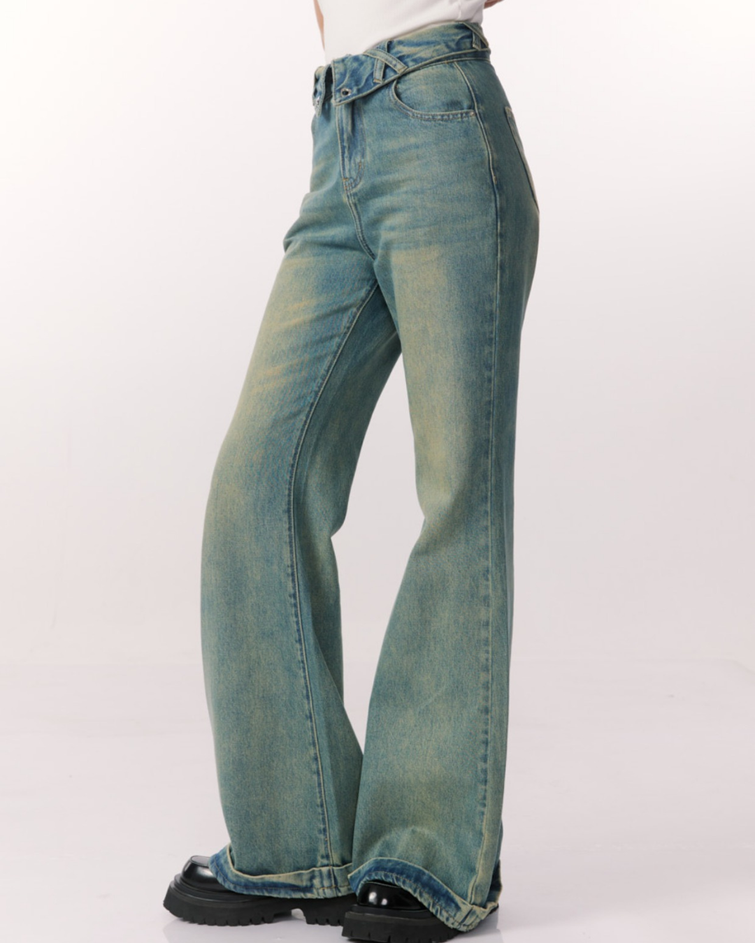 Wide Legged Denim Pants ZZF0116