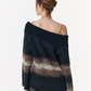 Off Shoulder Sweater & Muffler VSE0026