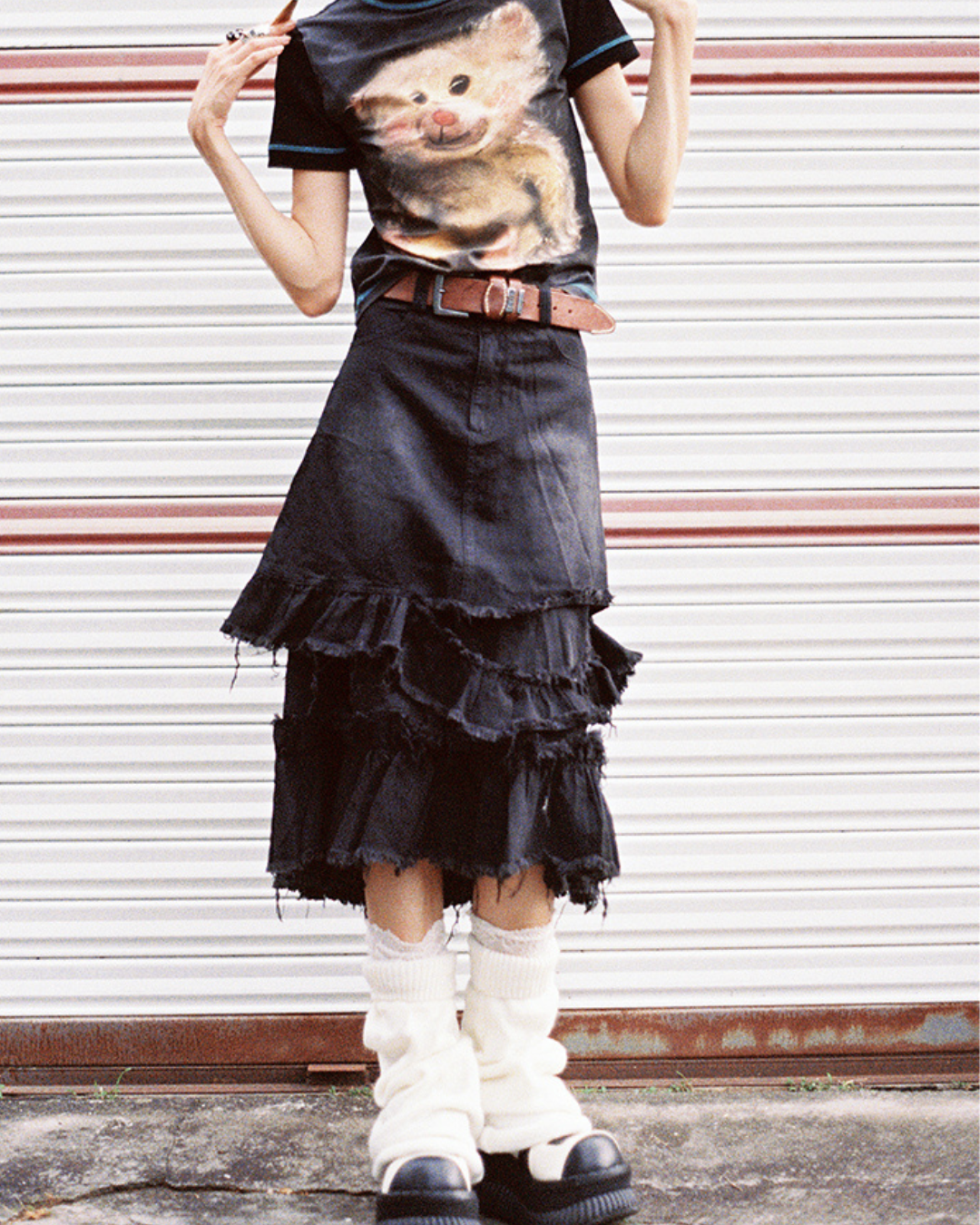 Old denim skirt CRC0053