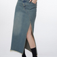 Side Split Long Denim Skirt ZZF0073