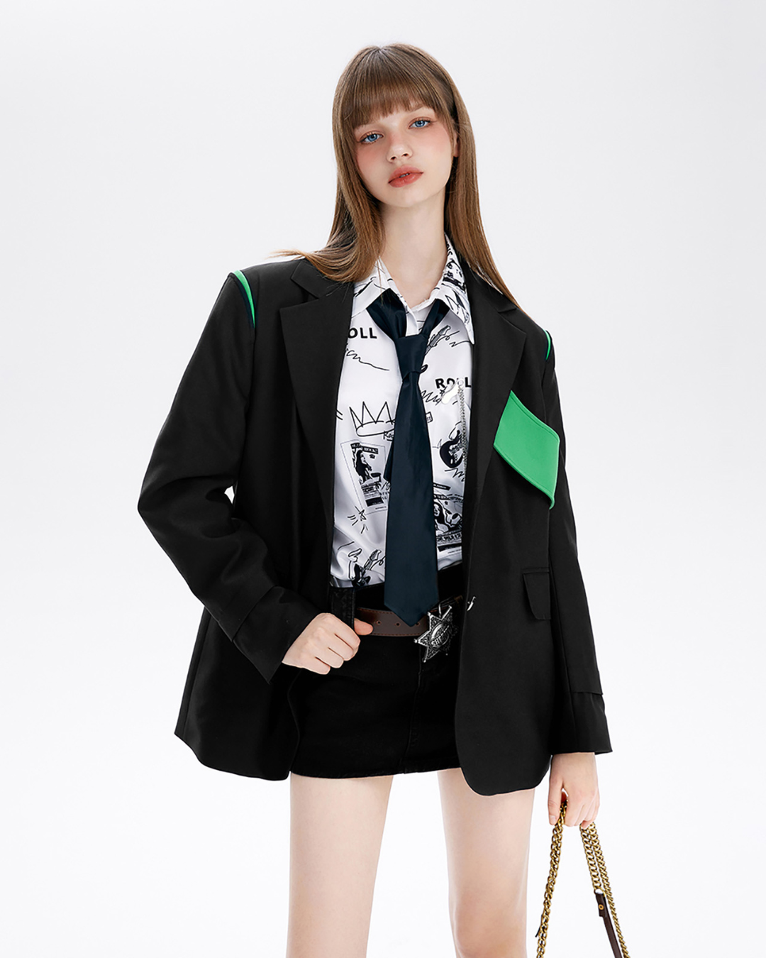 Highend Color Contrast Jacket MLD0012