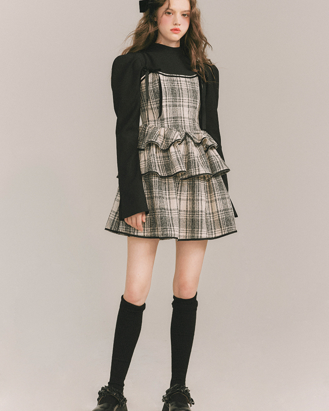 Checkered Two-Piece Dress GOU0035