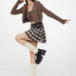 American Retro Checkered Skirt ZZF0055