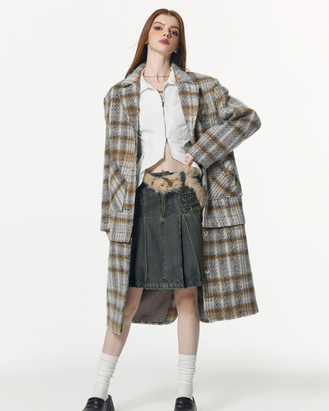 Removable Plaid Jacket VSE0013