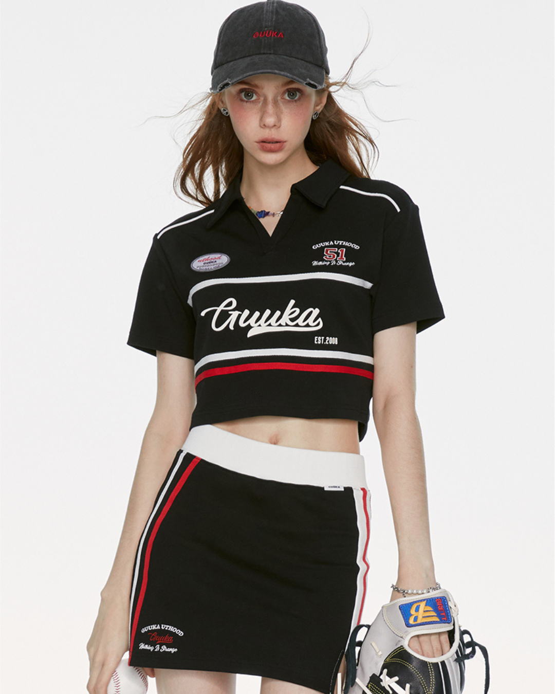 Logo Short Polo Shirt＆Skirt GUK0036