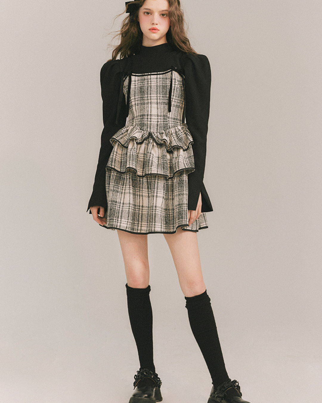 Checkered Two-Piece Dress GOU0035