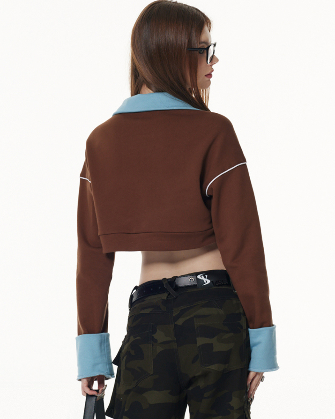 Bicolor Cropped Pullover VSE0004