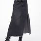 Side Split Long Denim Skirt ZZF0073