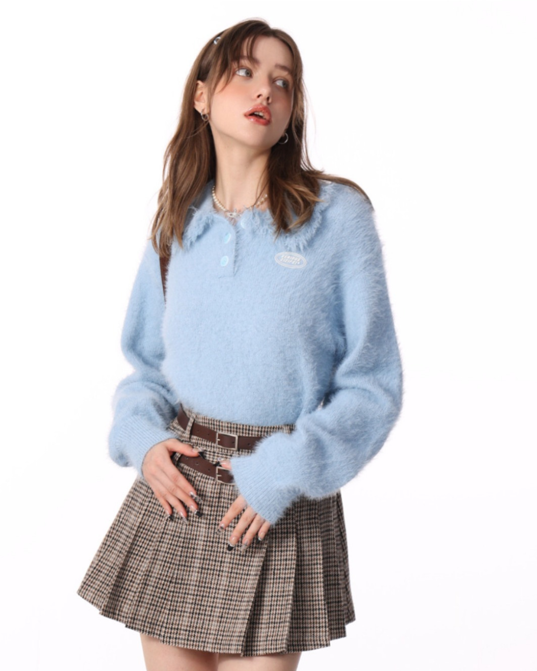 Lazy Tassel Polo Collar Sweater ZZF0032