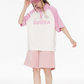 Pink Raglan Sleeve Polo Shirt GUK0037