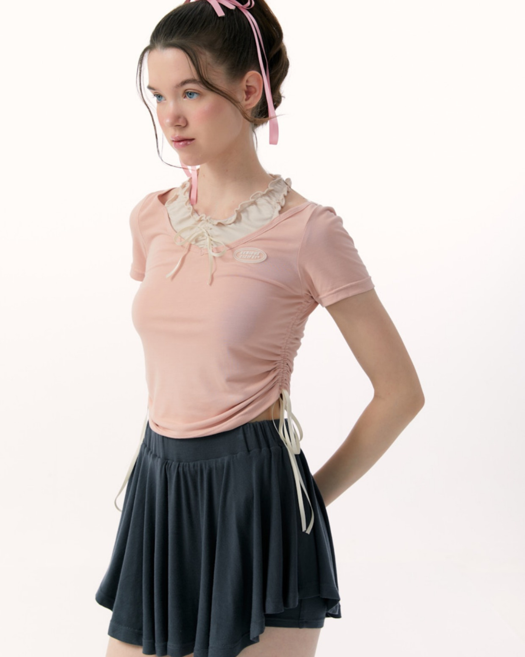 Ruffled Neck Tops ZZF0142