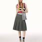 Middle pleated skirt IMO0046