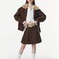 College Style Plaid Jacket & Skirt VSE0015