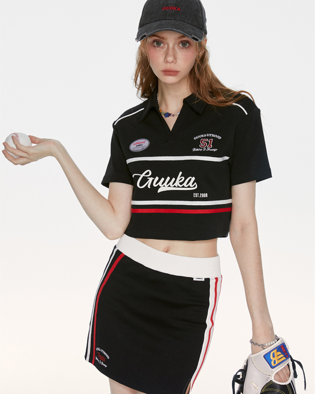 Logo Short Polo Shirt＆Skirt GUK0036