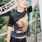 Bear printed Short-sleeved T-shirt CRC0039