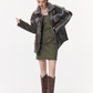 Fur Leather Jacket VSE0025