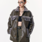 Fur Leather Jacket VSE0025
