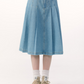 Pleated Denim Skirt ZZF0155