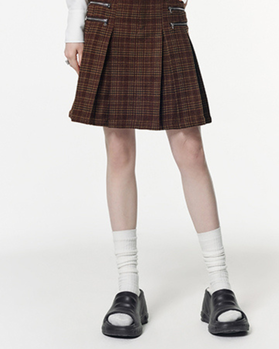 College Style Plaid Jacket & Skirt VSE0015