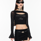 Sheer Graphic Long Sleeve Shirt EIT0008