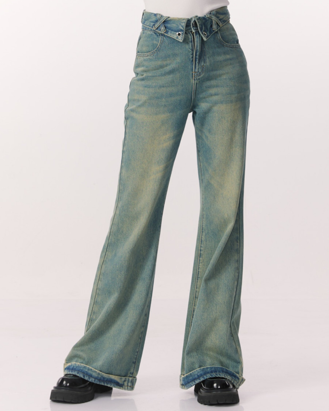 Wide Legged Denim Pants ZZF0116