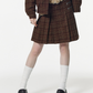 College Style Plaid Jacket & Skirt VSE0015