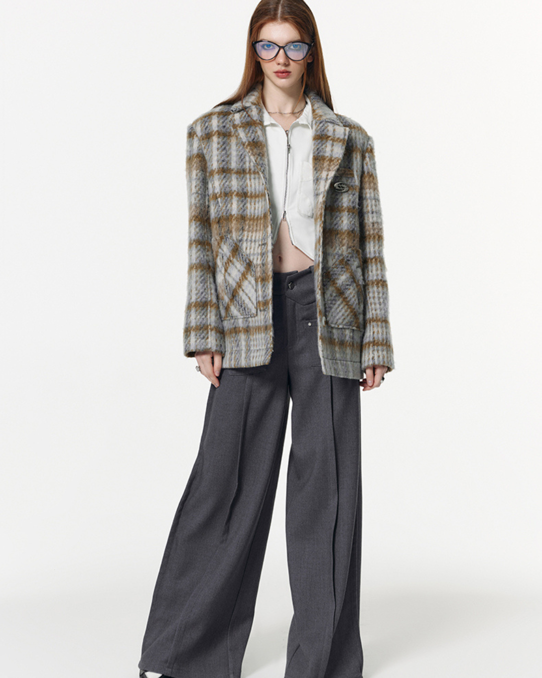 Removable Plaid Jacket VSE0013